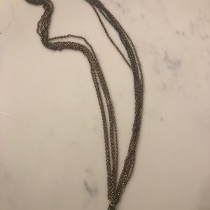 Vintage Vanessa Mooney brass necklace